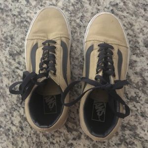 Barely worn tan vans